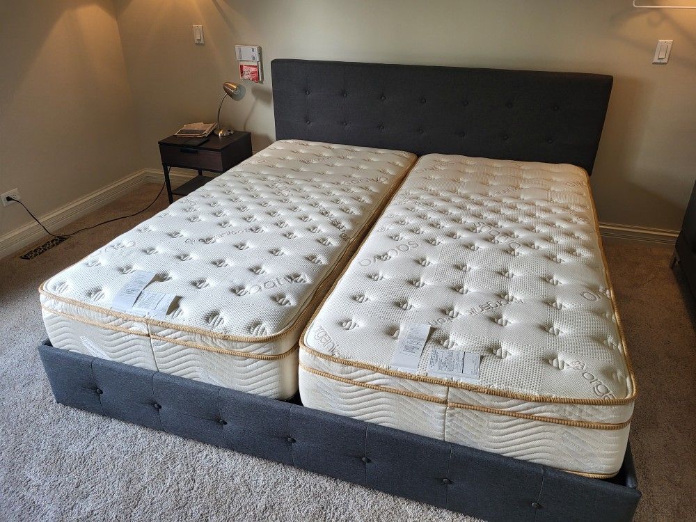 Saatva Split King Bed Luxury Firm 2 Twin XLs 