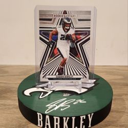 Saquon Barkley Eagles Sports Card Display 
