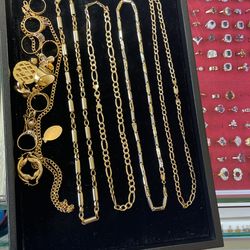 14 K Gold Chains , Pendants And Ear Rings Cheap