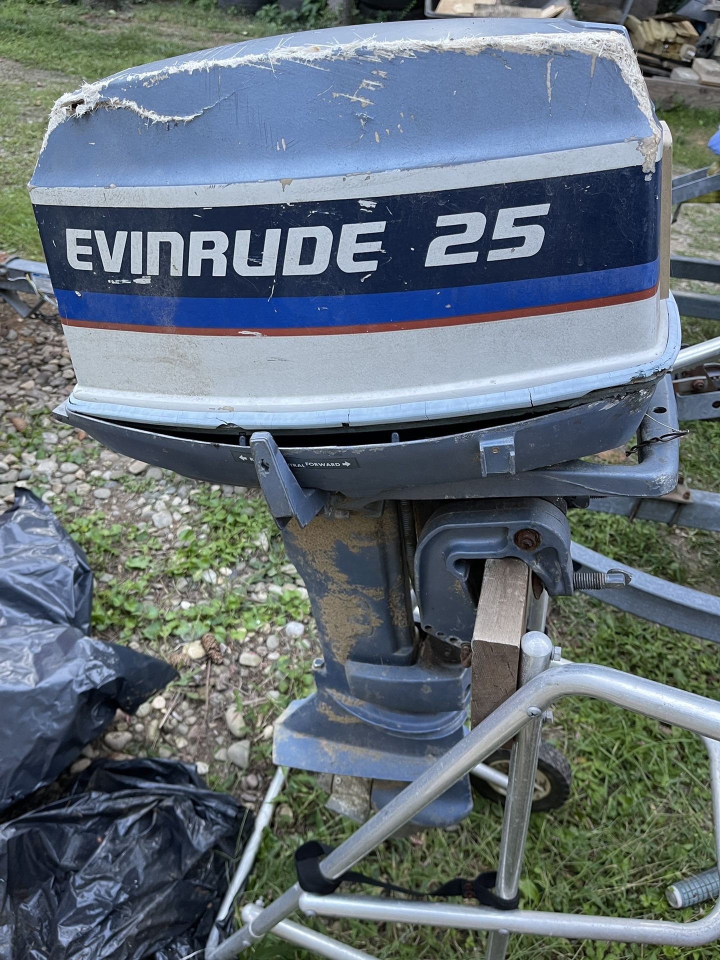 Evinrude 25hp Engine READ DESCRIPTION 