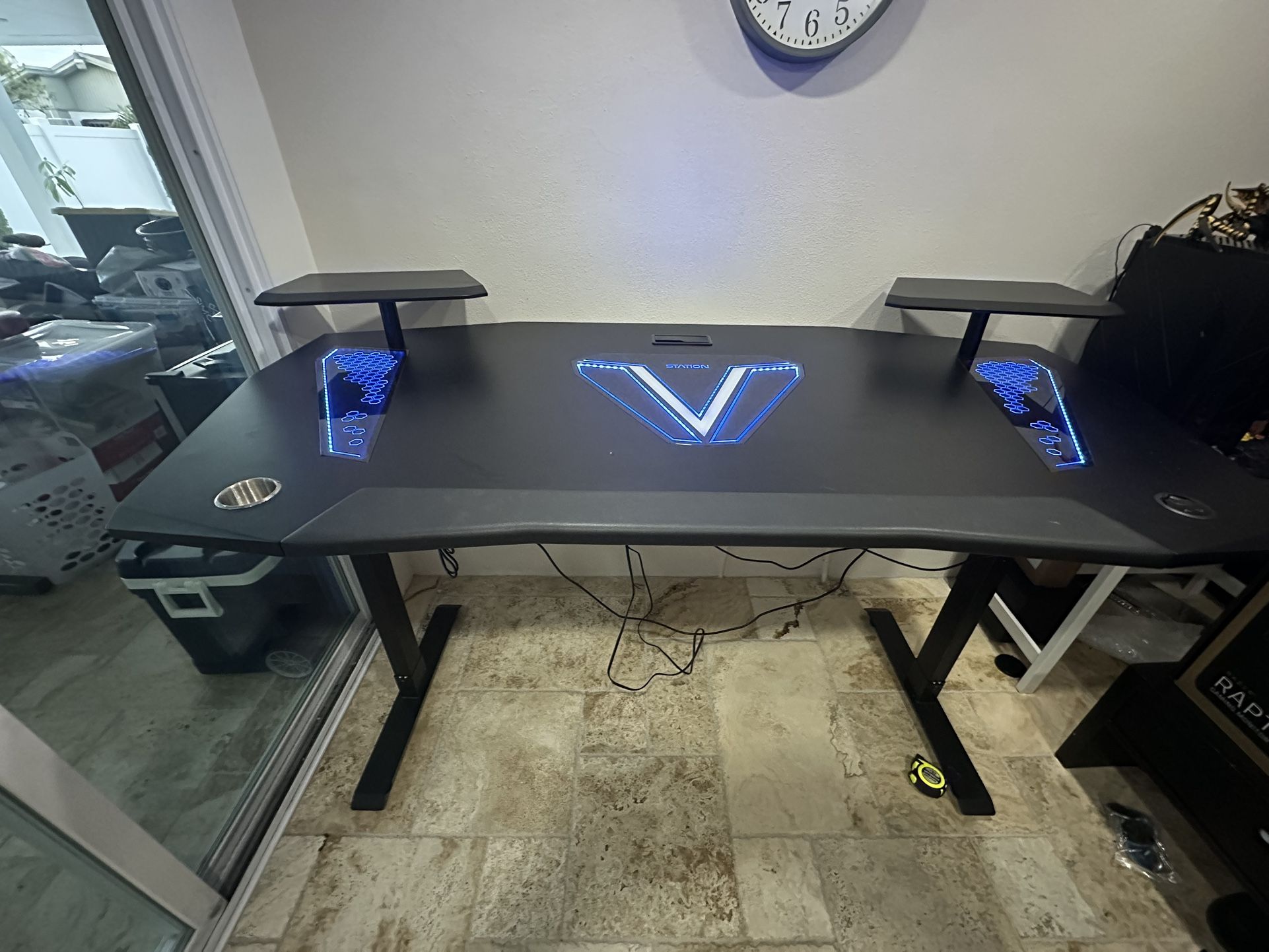 Studio Desk VALOR Station Gaming platform All black assembly manual Electric ⚡️ RGB WiFi