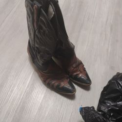 J. Chisholm Western Boots with Brown Leather Overlay SIZE 12D