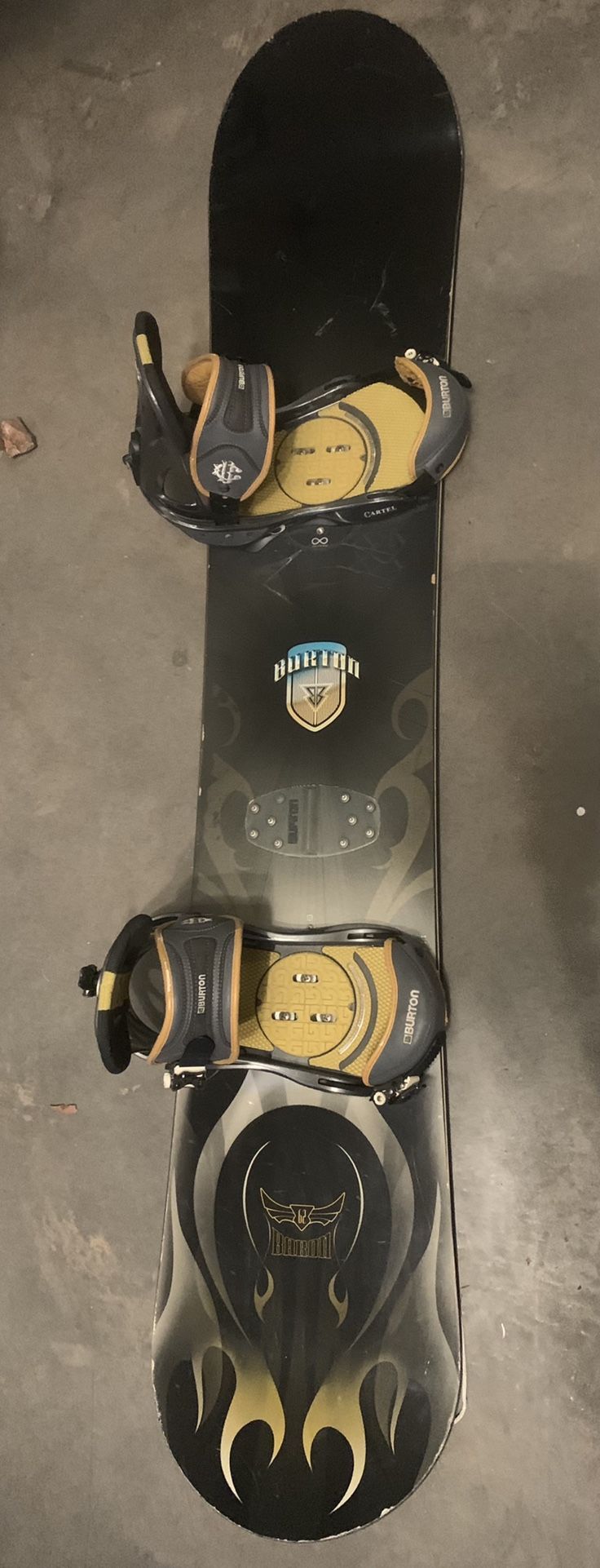 Burton Baron 62 Snowboard With Cartel Binders