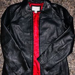 Genuine black leather jacket - woman