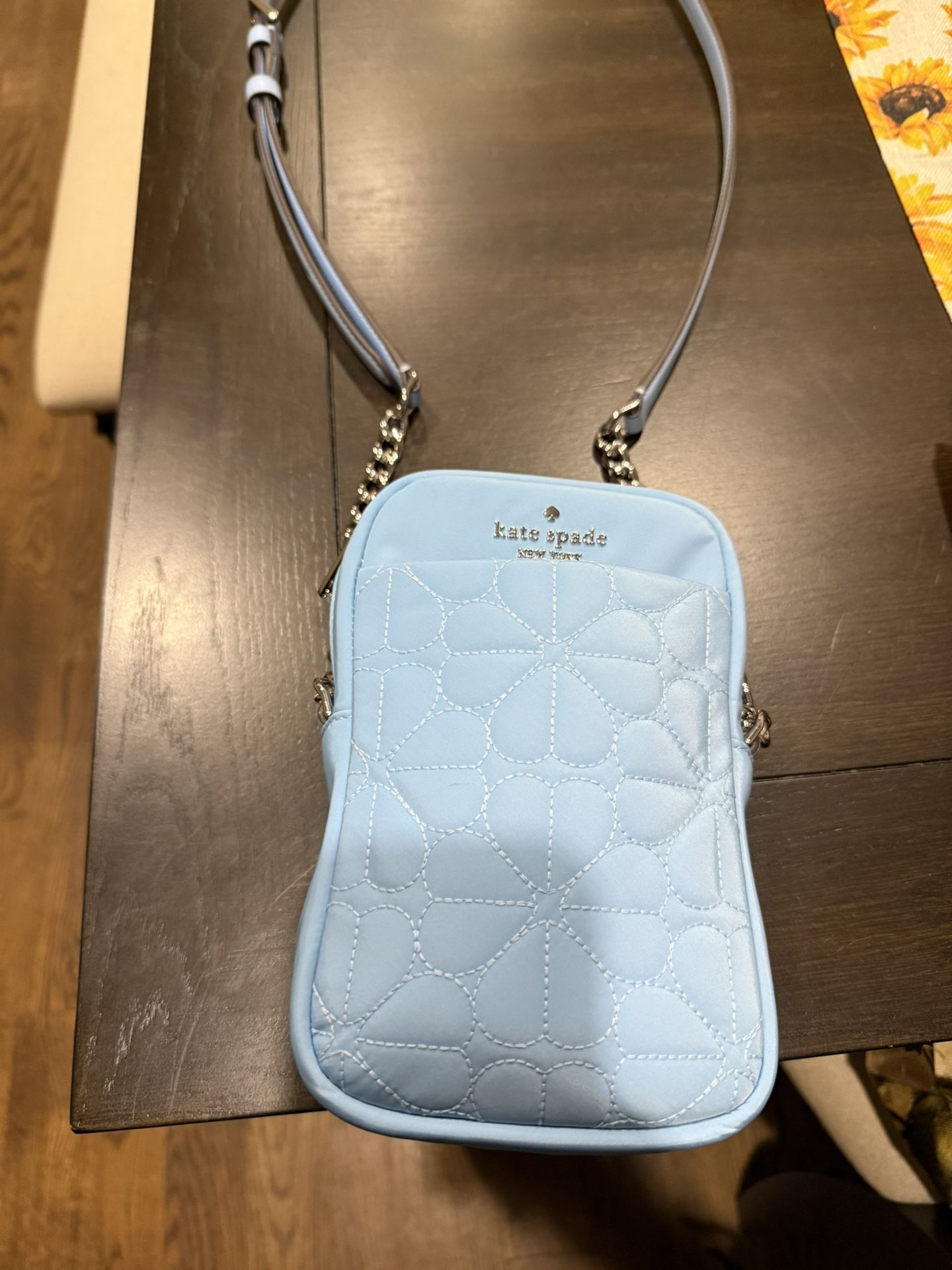 Kate Spade  Flower Quilted Fabric Phone Crossbody 