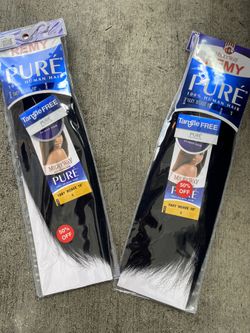 2 Packs Milky Way Pure Human Hair Yaki 10" Black