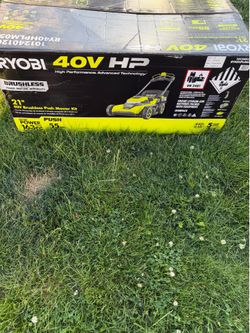 New Ryobi 40V HP Brushless 21” Push Lawnmower Mower Kit w/ Battery & Charger 3 in 1 Capabilities