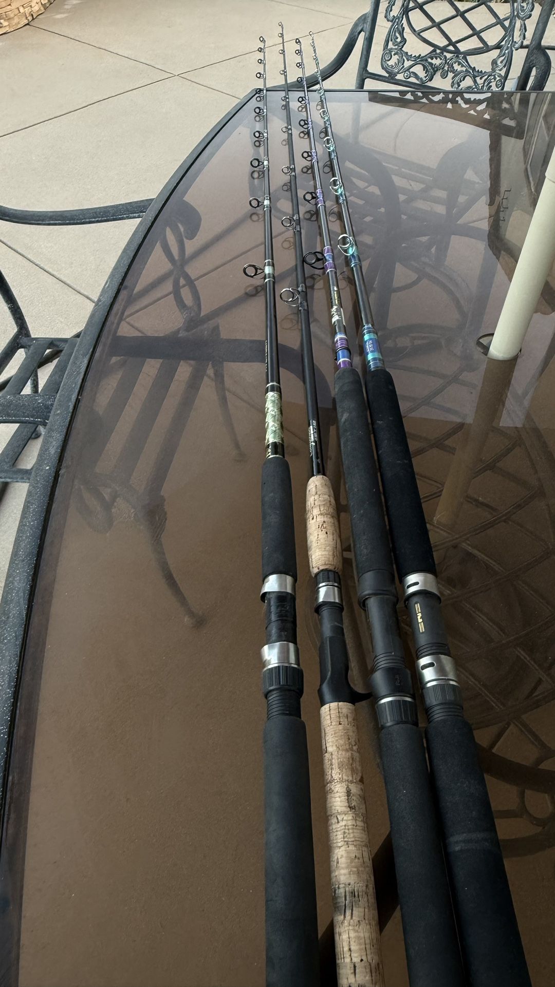 Assorted Fishing Poles Calstar Okuma