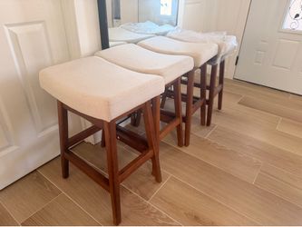 NEW LUE BONA Oakley Saddle Linen Seat Stools