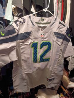 Nike Authentic on field Wolf Grey #12  jersey.