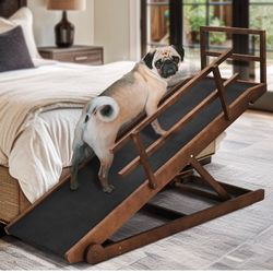 Folding Wooden Pet Ramp with Side Rails