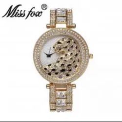 NEW 18K Yellow Gold Plated Leopard Cheetah Watch