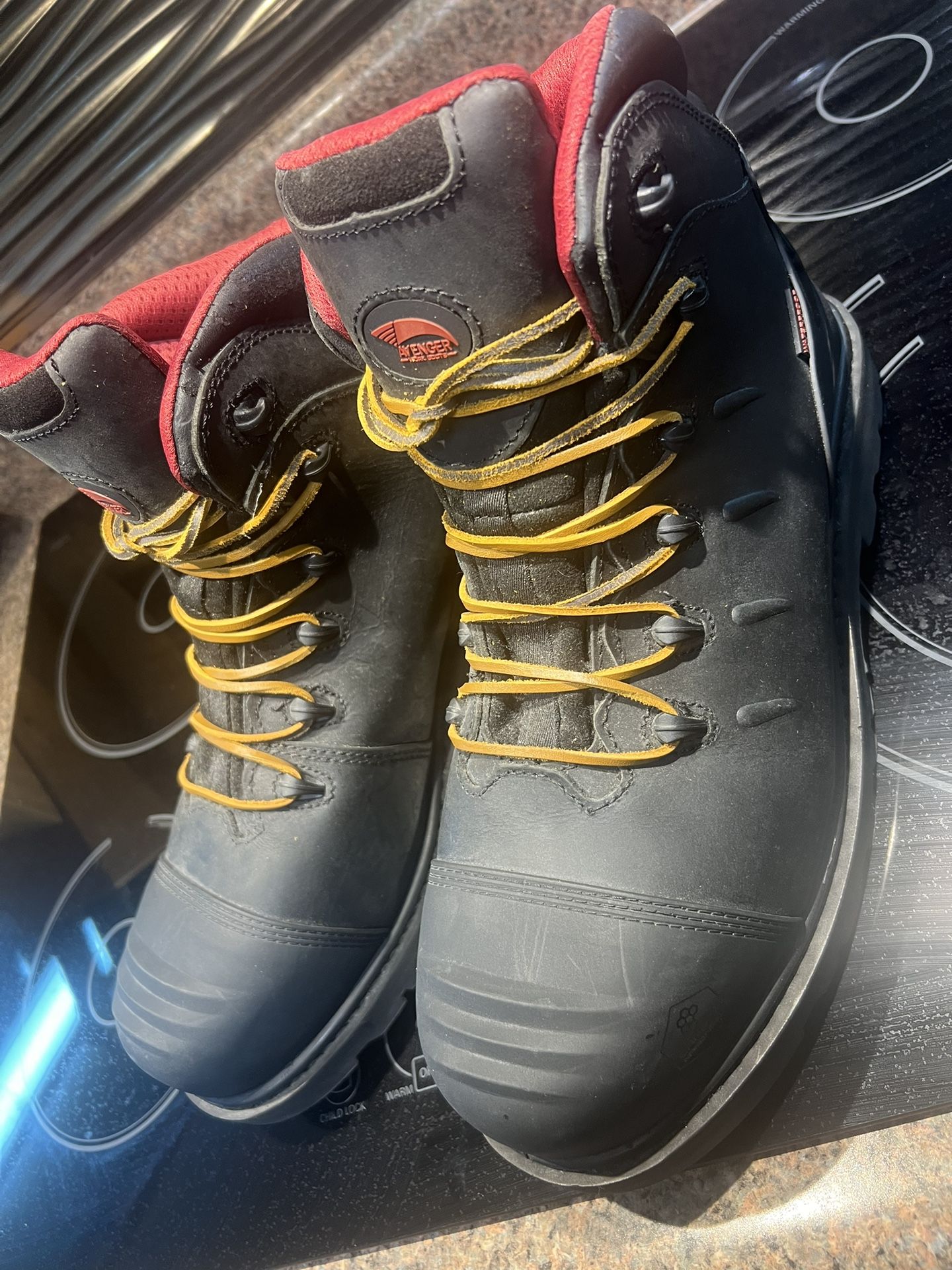 Avenger work boots, size 11.5, waterproof, carbon microfiber, great wearability, super sturdy yet comfortable with heavy duty padding, demo, $149