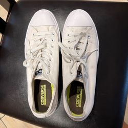 Converse White Sneakers- Size 11