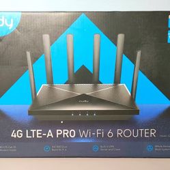 Cudy LT18 4G LTE -A Pro WiFi 6 Router Black AX1800 Dual-Band Built In VPN