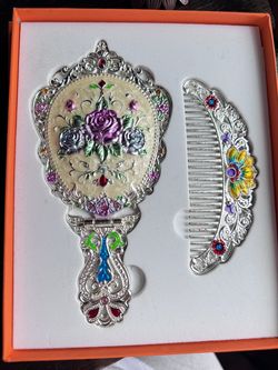 Vintage Mirror and comb