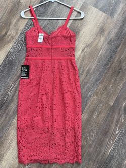 chinese dress ladies Heather One-shoulder Lace Bodycon Mini Dress with Mock Neck in Red  Bisou  Bisou