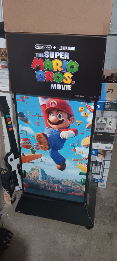 Mario And Peach Mario movie Retail Display (Read Discription)