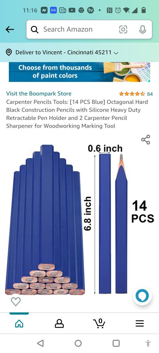 Blue Carpenter Pencils