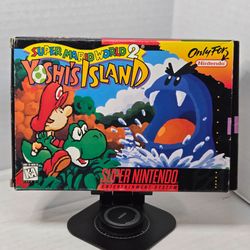 Super Mario World 2: Yoshi's Island SNES in Box w/ Manual Tested Authentic