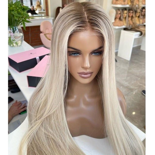 Blonde Baylage Human Hair Lace Frontal Wig 13x8