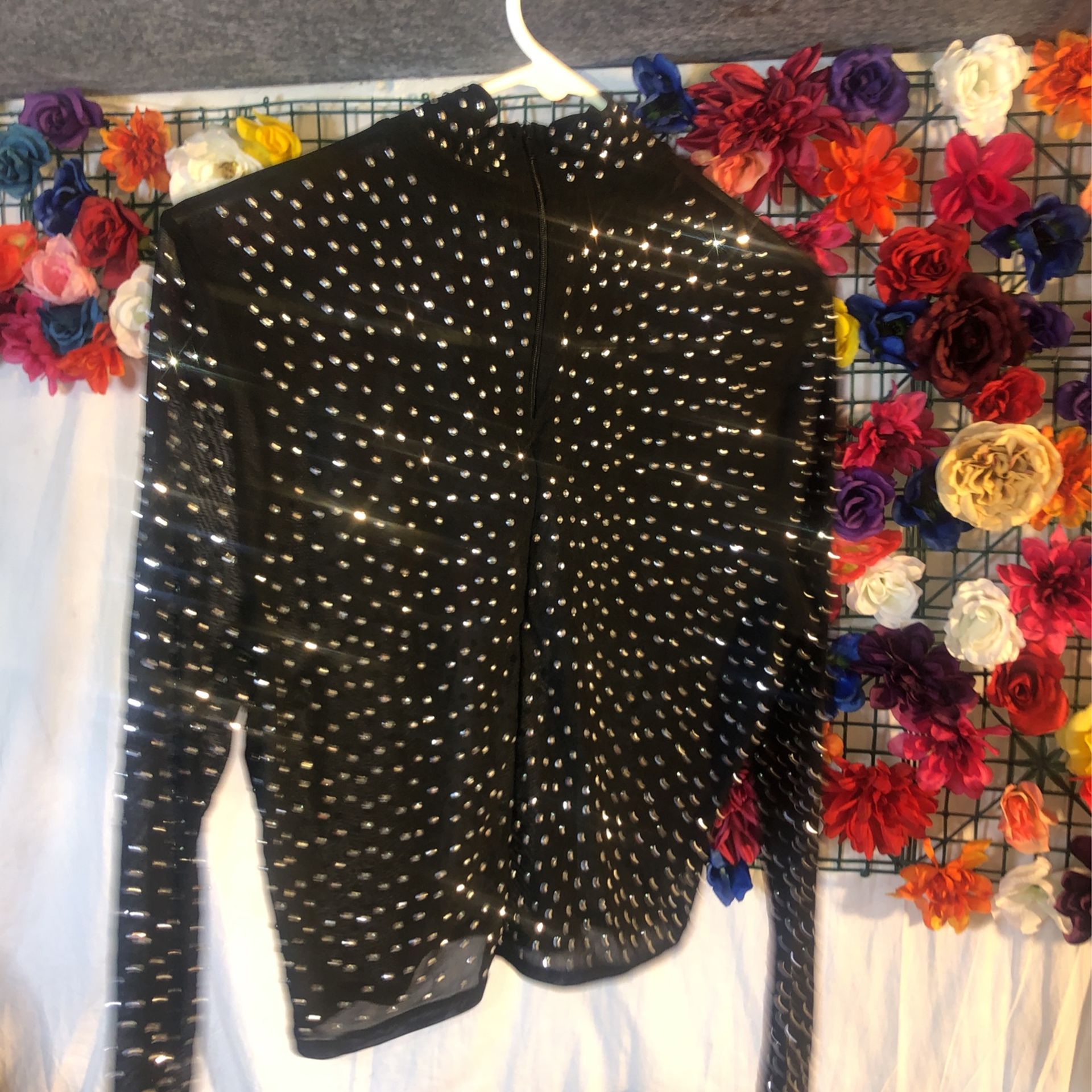 Rhinestone turtleneck