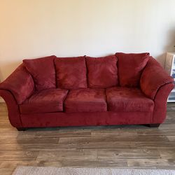 Suede couch bed