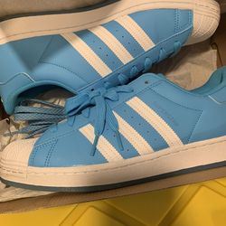 Adidas Superstar Blue White Men’s Size 10.5 w/ Box & Extra Laces