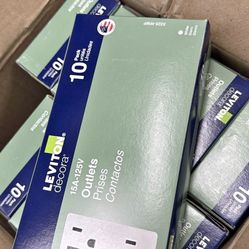 Leviton Decora 15 Amp 125 V Duplex Outlet/Receptacle, White (10-Pack) 5325-WMP