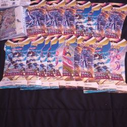 17 Sleeved Astral Radiance Booster Packs And 1 Mini Portfolio 