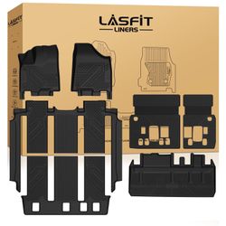 LASFIT All-Weather Floor Mats – Toyota Sienna 2013–2020 (7-Passenger LE/XLE, Fixed Center Console