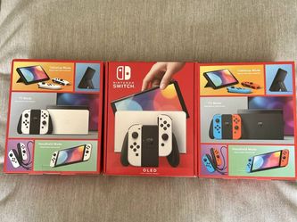 Nintendo Switch Console - OLED Model with Neon Red & Neon Blue Joy-Con