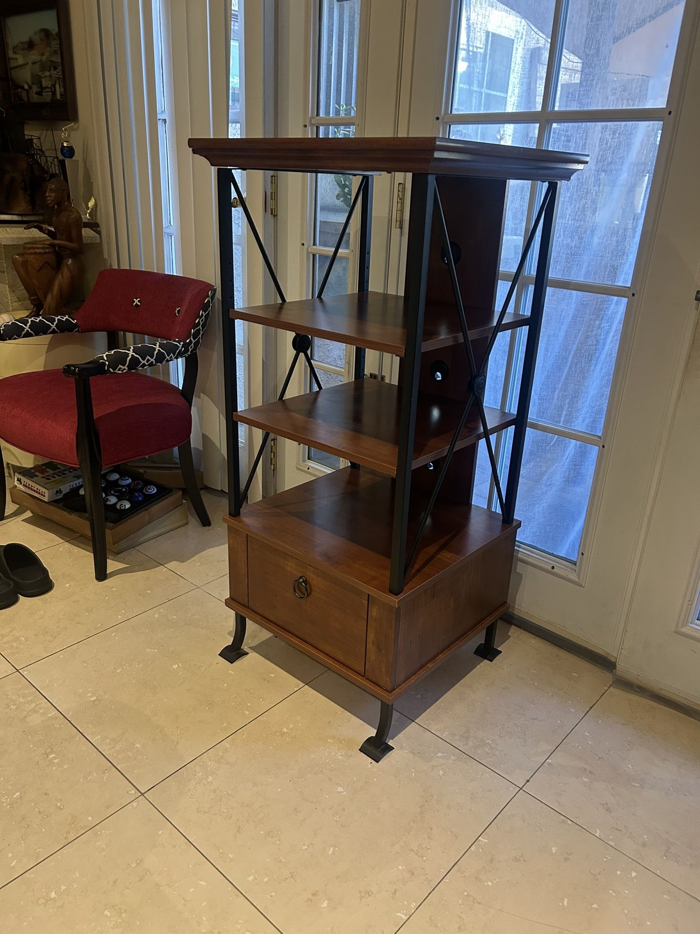 Solid Wood & Metal Shelving
