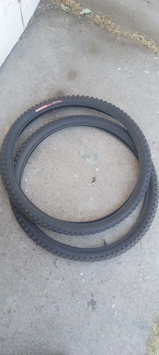 Two Brand New Tires Bike And Tubes