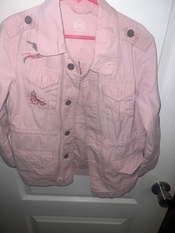 Girls pink jacket coat perfect for cold weather/wind/rain