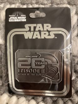 STAR WARS CELEBRATION ANAHEIM 2022 Attack of the Clones 20th Anniversary DELUXE EXCLUSIVE PIN