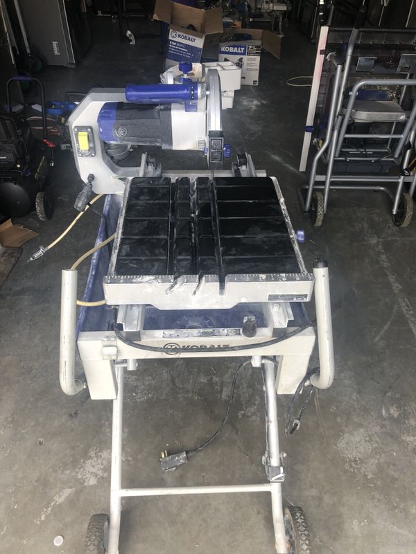 Kobalt 10 In Wet Dry Tabletop Sliding Table Tile Saw With Stand For Sale In Miami Fl Offerup