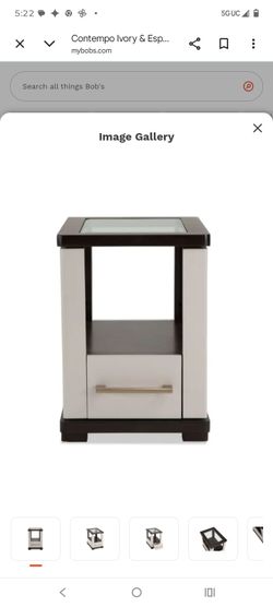 Brand new side electric side table from bobs furnitur