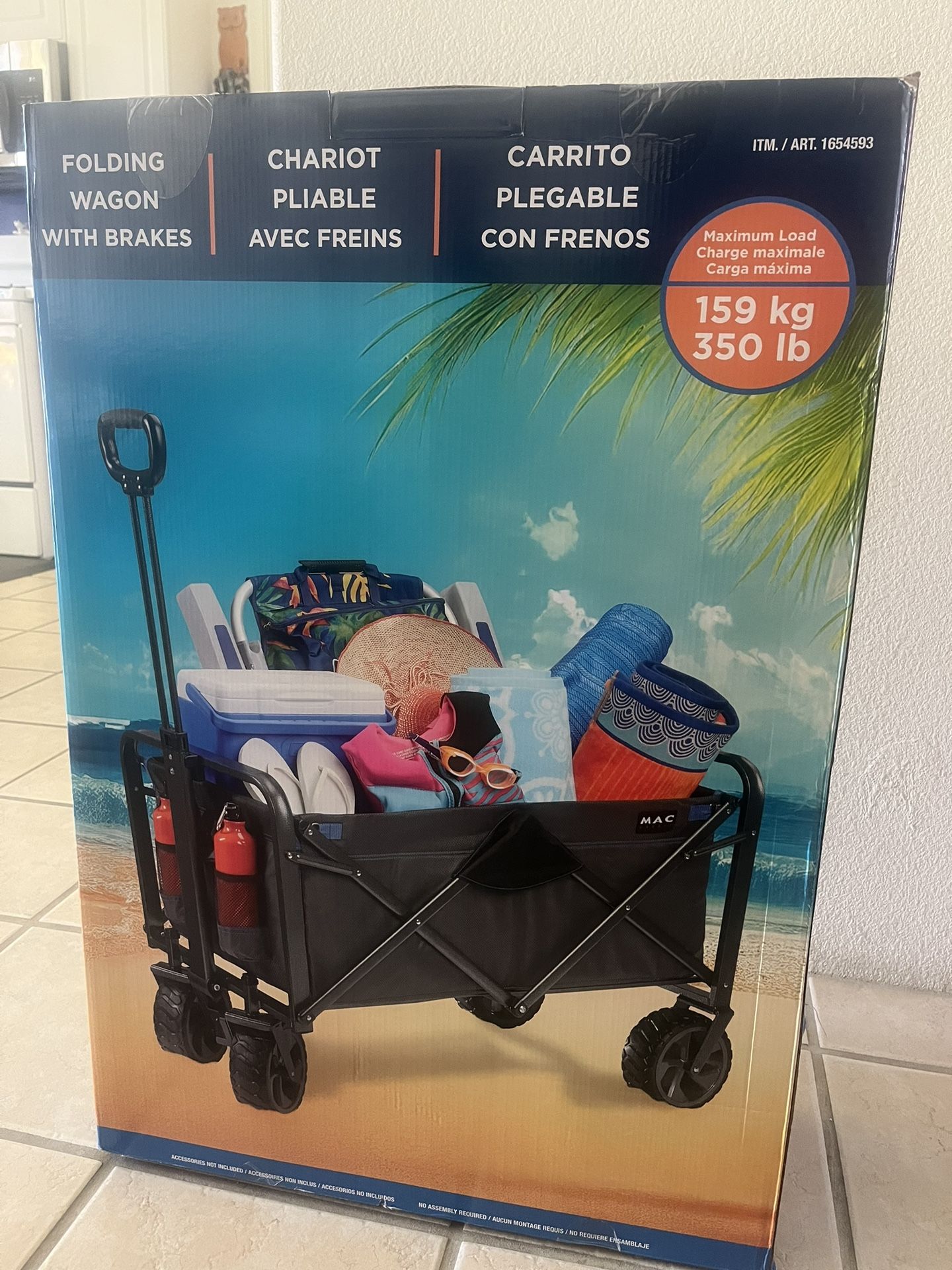 Sports XL Folding Wagon with Brakes