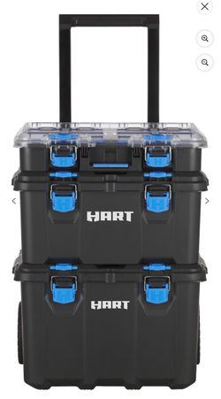 HART Stack System, Mobile Tool Storage and Organization, Black and blue