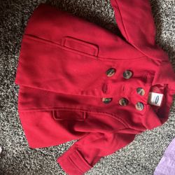 Red Coat Size 12 Months