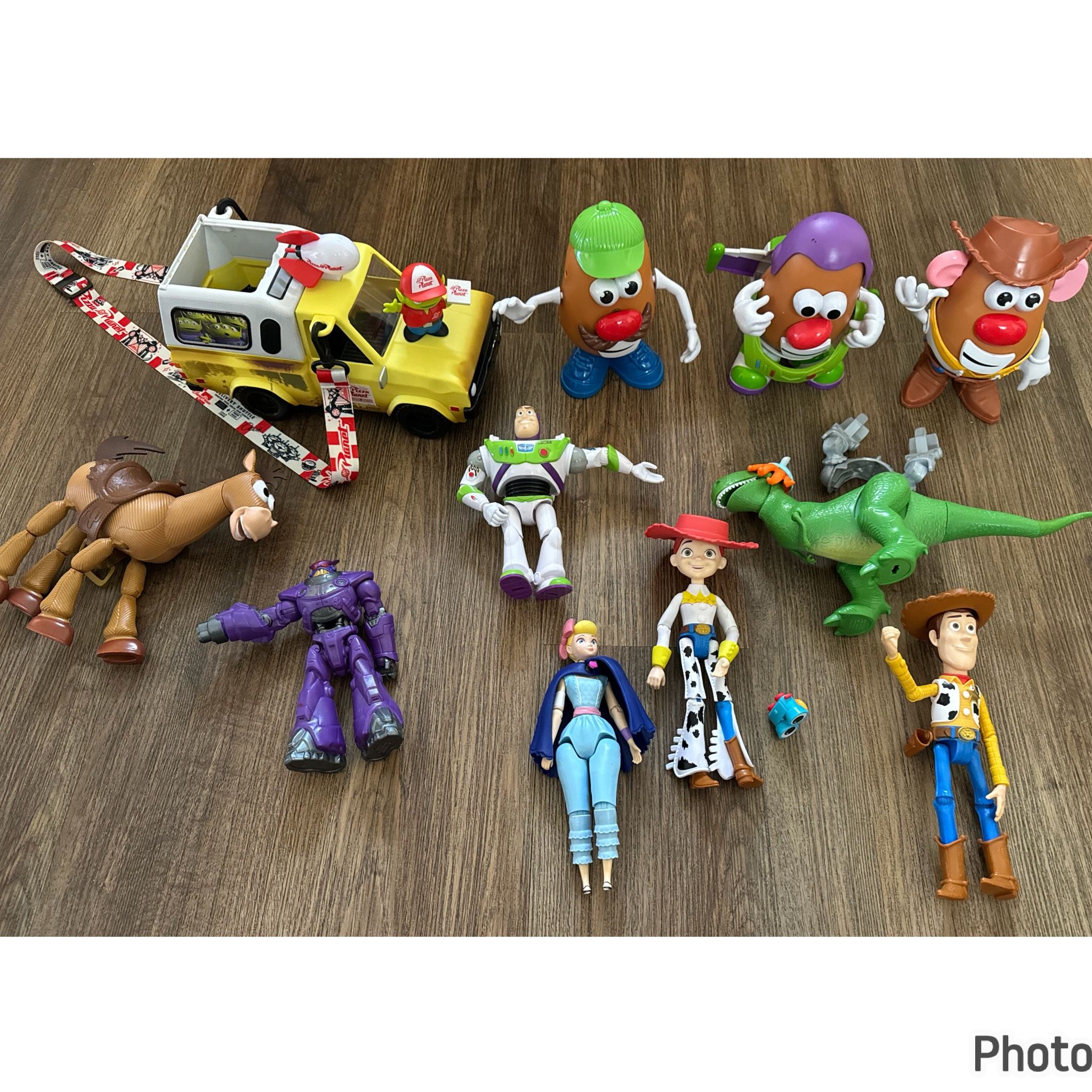 Toy Story Toys Bundle (including Pizza Planet Disney Popcorn Bucket)