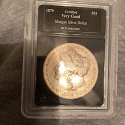 Two 1879 Morgan Silver Dollars 