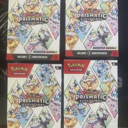 Prismatic Evolutions Booster Bundle Lot Of 4 IN HAND
