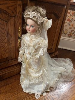 Classic Bride Doll in Victorian Wedding Gown