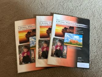 3 Packs Of Glossy Photo Paper 8.5 X 11