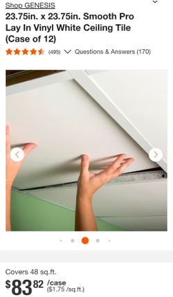 Genesis White Vinyl Ceiling Tiles