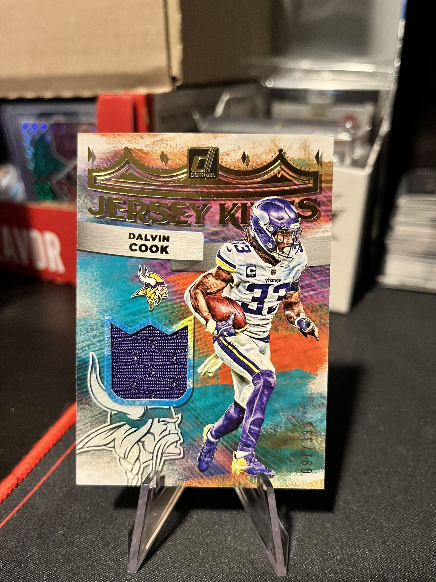 2022 Donruss - DALVIN COOK - Jersey Kings Patch - MINNESOTA VIKINGS #d  7/100