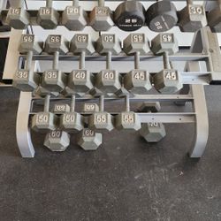 Dumbbell IRON set W Rack