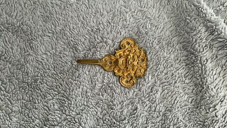 Antique Ornate Brass Wall Hook